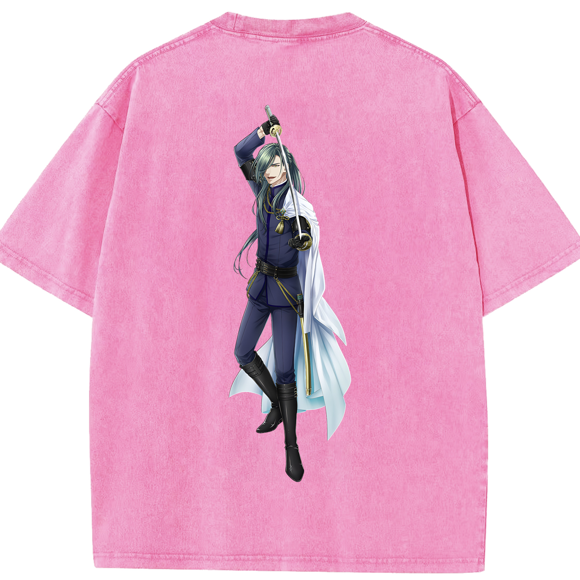（画像用） 刀剣乱舞 Touken Ranbu 綿100% ヴィンテージ風 半袖Tシャツ（背面プリント）